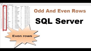 How to find odd and even records in sql server