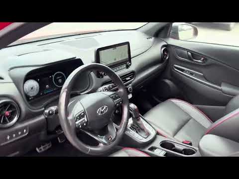 2023 Hyundai Kona 1.6T N Line AWD w/Ultimate Package in Red for sale at Abbotsford Hyundai in Abbotsford, BC