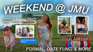I SURPRISED MY COLLEGE FRIENDS AFTER STUDY ABROAD | jmu weekend vlog