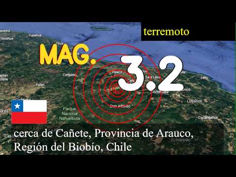 😱🚨  Terremoto cerca de Cañete, Provincia de Arauco, Región del Biobío, Chile actualizaciones en vivo