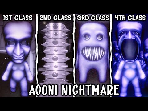 AOONI Nightmare: Classes 1 to 4 - Full Walkthrough | Roblox