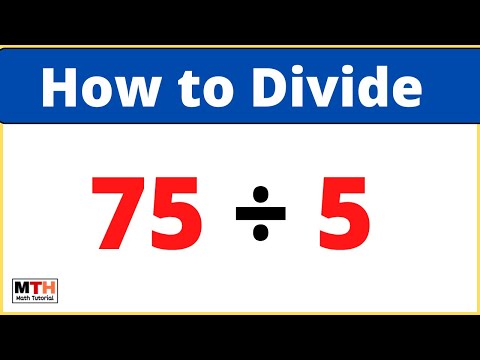 75 divided by 5 (75÷5)