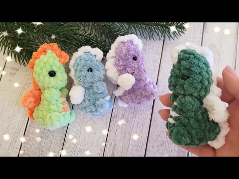 🐉ПЛЮШЕВЫЙ ДРАКОН БРЕЛОК БЕЗ ПРИШИВНЫХ ДЕТАЛЕЙ 🐲crochet dragon🐉gehäkelter Drache