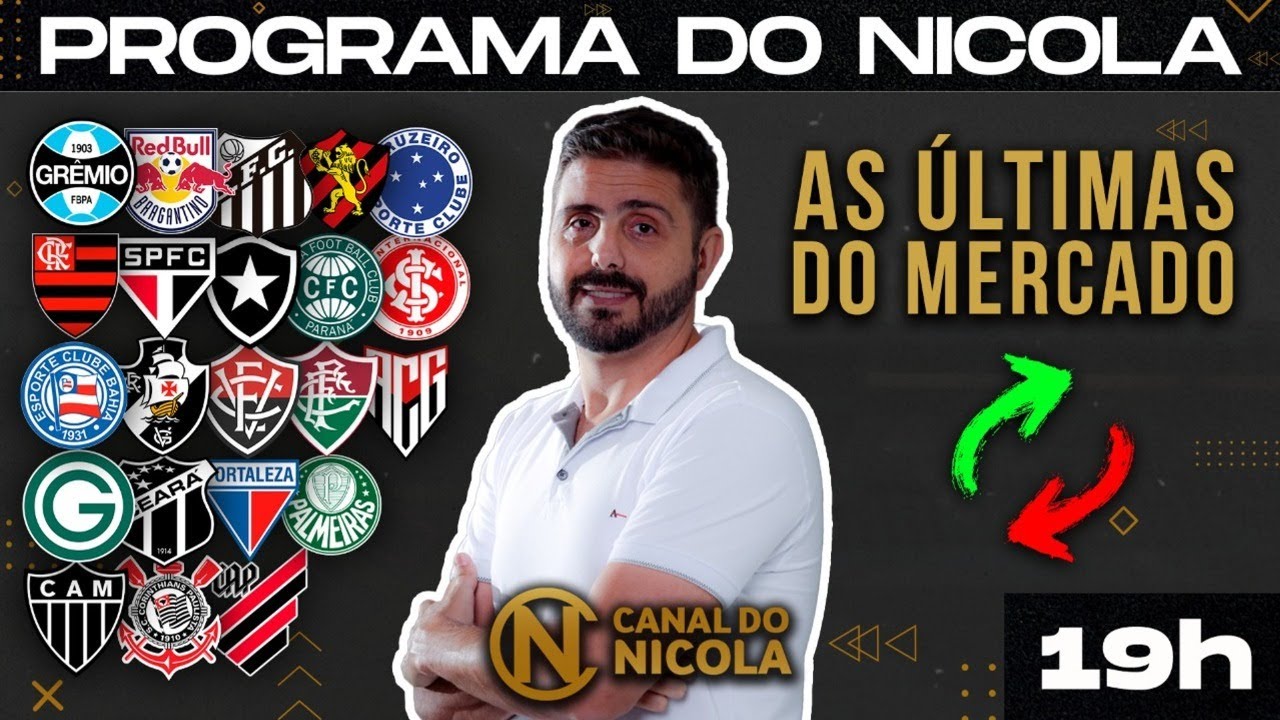 AO VIVO: NEYMAR, AUGUSTO, CLAUDINHO, GALO, ZÊRO, SP, FLA, GRENAL, VASCO, MERCADO E MAIS