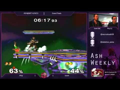 Melee Grand Finals ASH@WIT 4/24/15 - Moy (Ganon) vs Sveet (Y. Link)
