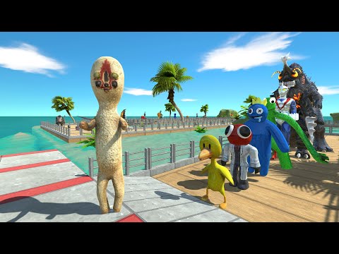 SCP 173 Fight Gojira OASIS DEATH RUN - Animal Revolt Battle Simulator