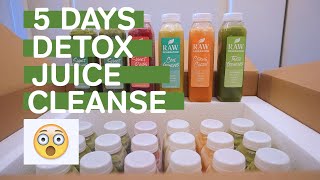 5 days detox juice cleanse | NO FOOD, JUST JUICE &amp; 😱*SHOCKING RESULT* 😱