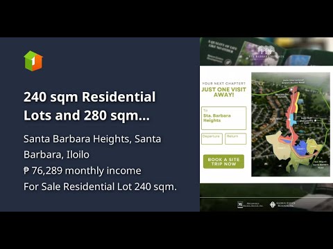 240 sqm Residential Lots and 280 sqm commercial lots for sale in sta.barbar heights iloilo