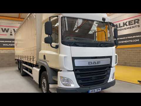 New In Stocklist For Sale: DAF CF330 *EURO 6* 6X2 26 TONNE CURTAINSIDER – 2016 – HX16 DPK