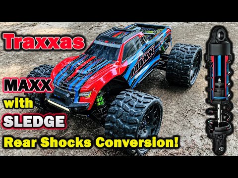 Traxxas Maxx 4s with Sledge Rear Shocks Conversion! @josephsrc