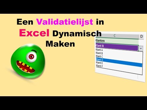 Een Validatielijst in Excel Dynamisch Maken - ExcelXL.nl trainingen en workshops