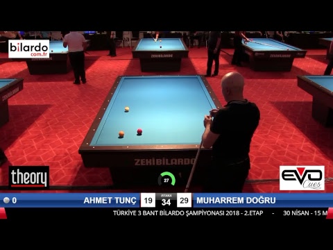 AHMET TUNÇ & MUHARREM DOĞRU Bilardo Maçı - 2018 ERKEKLER 2.ETAP-1.Tur