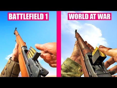 BATTLEFIELD 1 vs Call of Duty World At War - Weapons Comparison