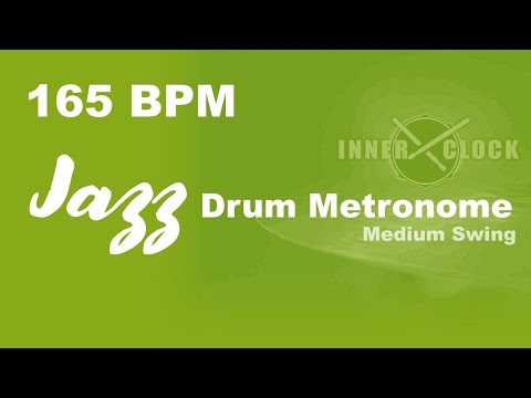 Jazz Drum Metronome for ALL Instruments 165 BPM | Medium Swing | Famous Jazz Standards