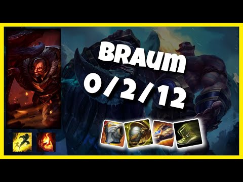NA Challenger Braum SUPPORT (0/2/12) vs Pantheon Gameplay Replay - Patch 10.22