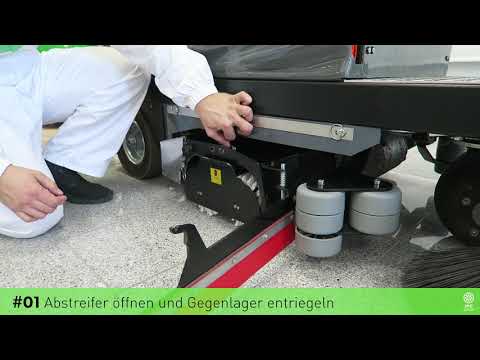 Premium Line Aufsitz: Wie werden die Walzen gewechselt Sweep