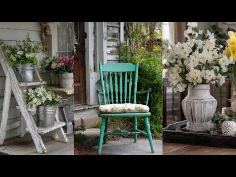 TRASH TO TREASURE: Spring Cottage Farmhouse Decor Ideas & Antique Furniture Makeover