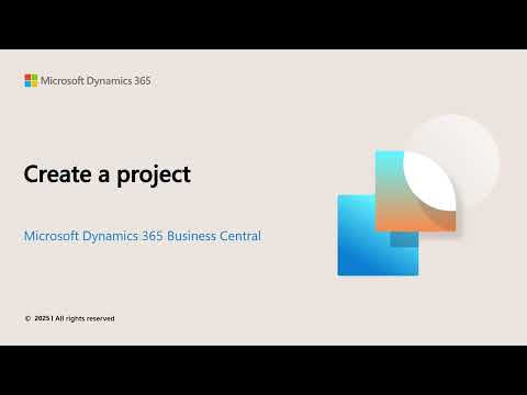 How to create projects in Business Central