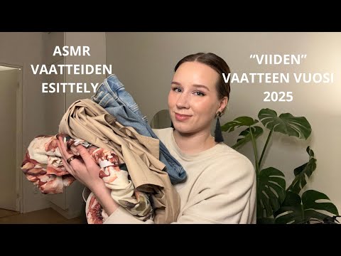 ASMR SUOMI Vaatehaul: 2025 vaateostokset + Viiden vaatteen vuosi- haaste 👗👚