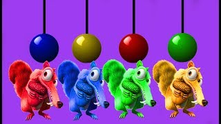 Learn Colors with pendulam ball with iceage FACE HAMMER  for Kids by Bingo Funny Rhymes Tv