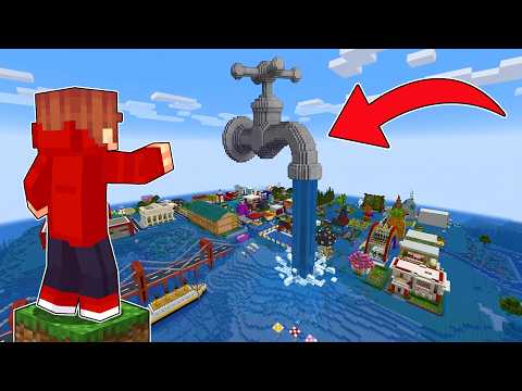 Flooding The World To Prank My Friends in Minecraft!