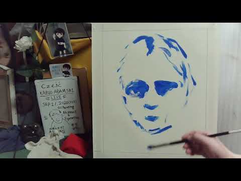 Oil painting portrait day 1 op371-1  [LIVE]--  Déformer & Abstract & Expressionism