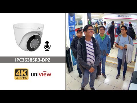 Uniview - Demo de cámara mini domo motorizada con audio - IPC3638SR3-DPZ