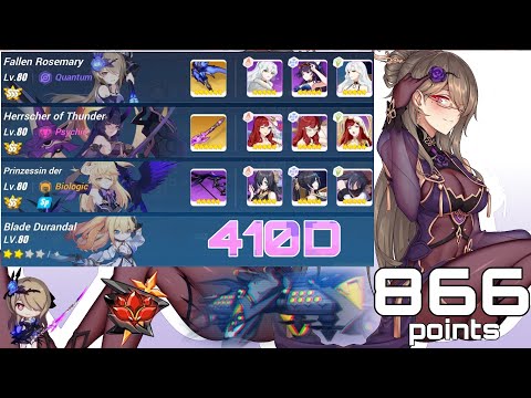 [Honkai Impact 3 SEA] EX Abyss Red Lotus (410D) - RPC-6626 (866 pts) FR(SSS) HT(SS0) PV(SS) Klein 3*