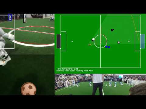 RoboCup SPL Final 2019 - Scoring a Goal After a Free Kick (Robot View)