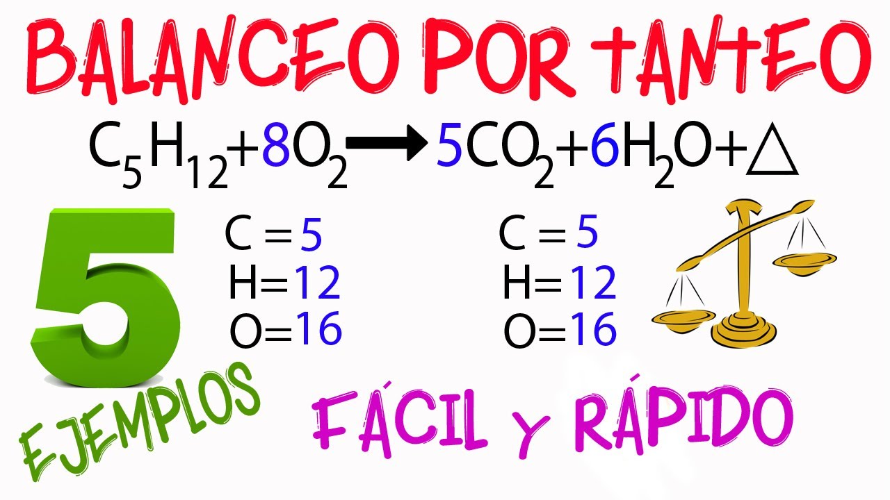 ⚖️ BALANCEO de ecuaciones por TANTEO [Fácil y Rápido] | QUÍMICA |