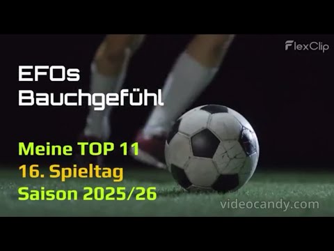 Meine TOP 11 für den 16. Spieltag der Saison 2025/2026