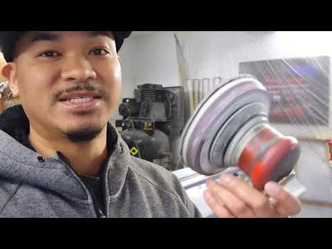 part#10  crx restoration and refinishing. cutting  and polishing the bumper.