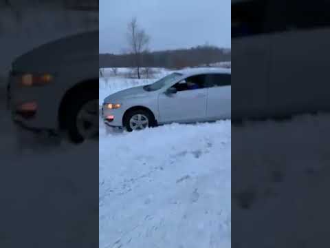 F250 pulls out Chevy Malibu