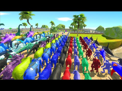 Colored All Units vs Strongest animal challenge - Animal Revolt Battle Simulator