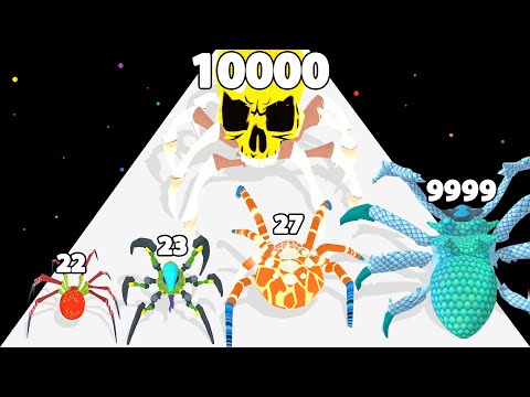 Spider Evolution Run 3D - 'LEVEL UP INSECT'. Max Level