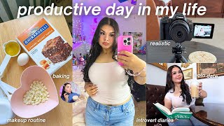 PRODUCTIVE DAY IN MY LIFE! baking, solo date, reading & grocery shopping