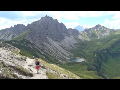 Tannheim - Saalfelder Höhenweg : Vom Neunerköpfle zur Landsberger Hütte - Traualpsee und Vilsalpsee