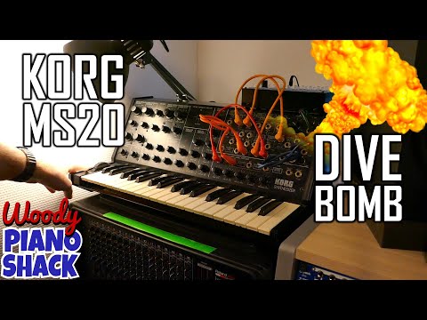 Ridiculous DIVE BOMBING Patch On Vintage KORG MS 20