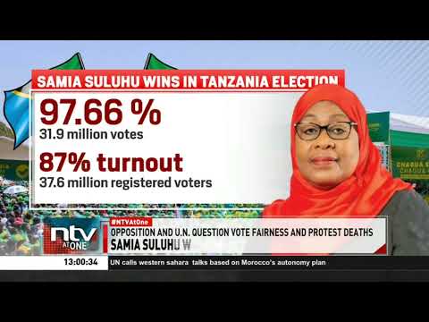 President Samia Suluhu Hassan declared the winner of Tanzania’s 2025 presidential election