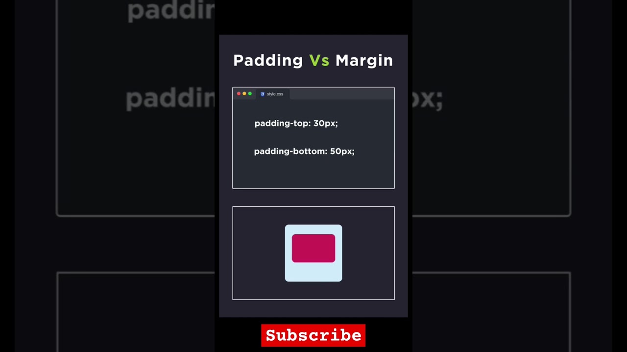 Padding vs Margin #html #css #ytshortsindia #viral