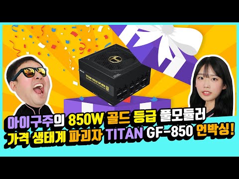 아이구주의 850W 골드 등급 풀모듈러 가격 생태계 파괴자 TITAN GF-850 언박싱! 몬스타PC 몬기통 조립PC 라이브