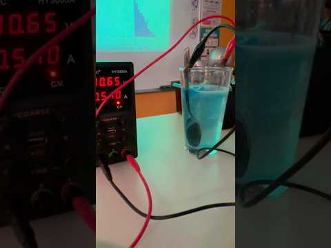 Copper Electroplating in RamZland!⚗️ Cu2+ +2e-‐ → Cu #STEM #Chemistry #RamZland #Electroplating