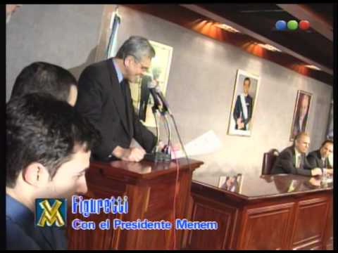 Figuretti en la presentación del libro de Menem - Videomatch 98