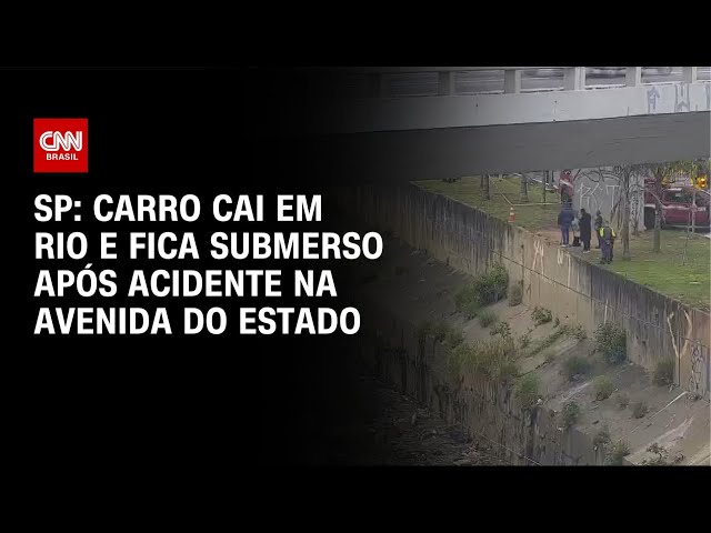 Repórter da CNN mostra movimentação após carro cair em rio em SP | CNN NOVO DIA
