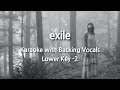 exile (Lower Key -2) Karaoke with Backing Vocals