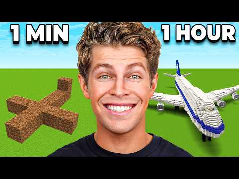 1 Minute vs 1 Hour Minecraft Builds!