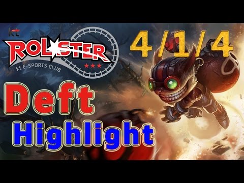 Highlight KT Rolster Deft Ziggs ADC (APC) vs Sivir Patch 7.2