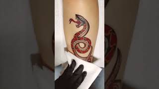 Snake on your leg Tattoo design.