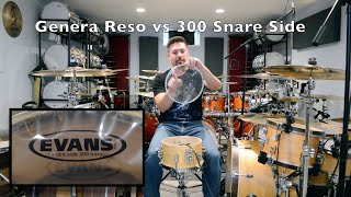 Video thumbnail for Evans Genera Reso vs Hazy 300 Snare Side by Zack Zweifel