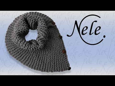 Knitting a loop scarf for beginners - shoulder and neck warmer "Haso", DIY instructions by NeleC.